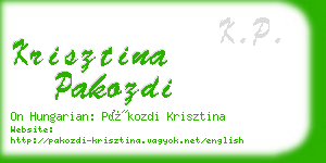 krisztina pakozdi business card